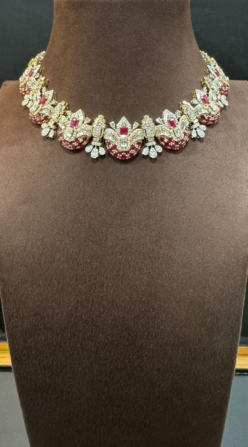 Pink sapphire necklace