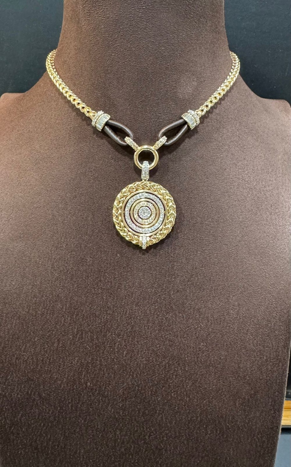 Gold medallion detail